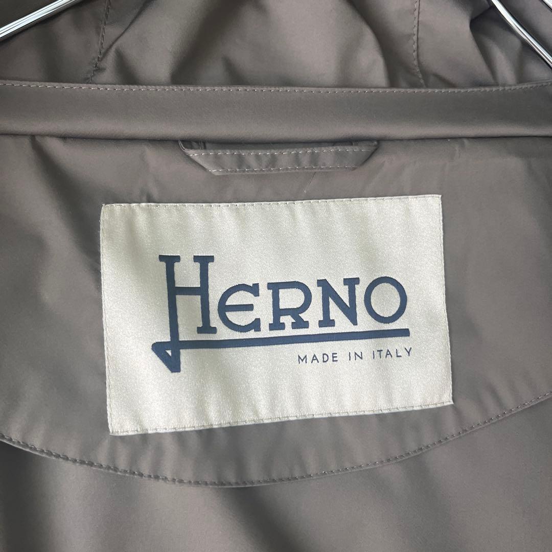 未使用美品♡ヘルノ ナイロンコート モッズコート ロング フード カーキ 46