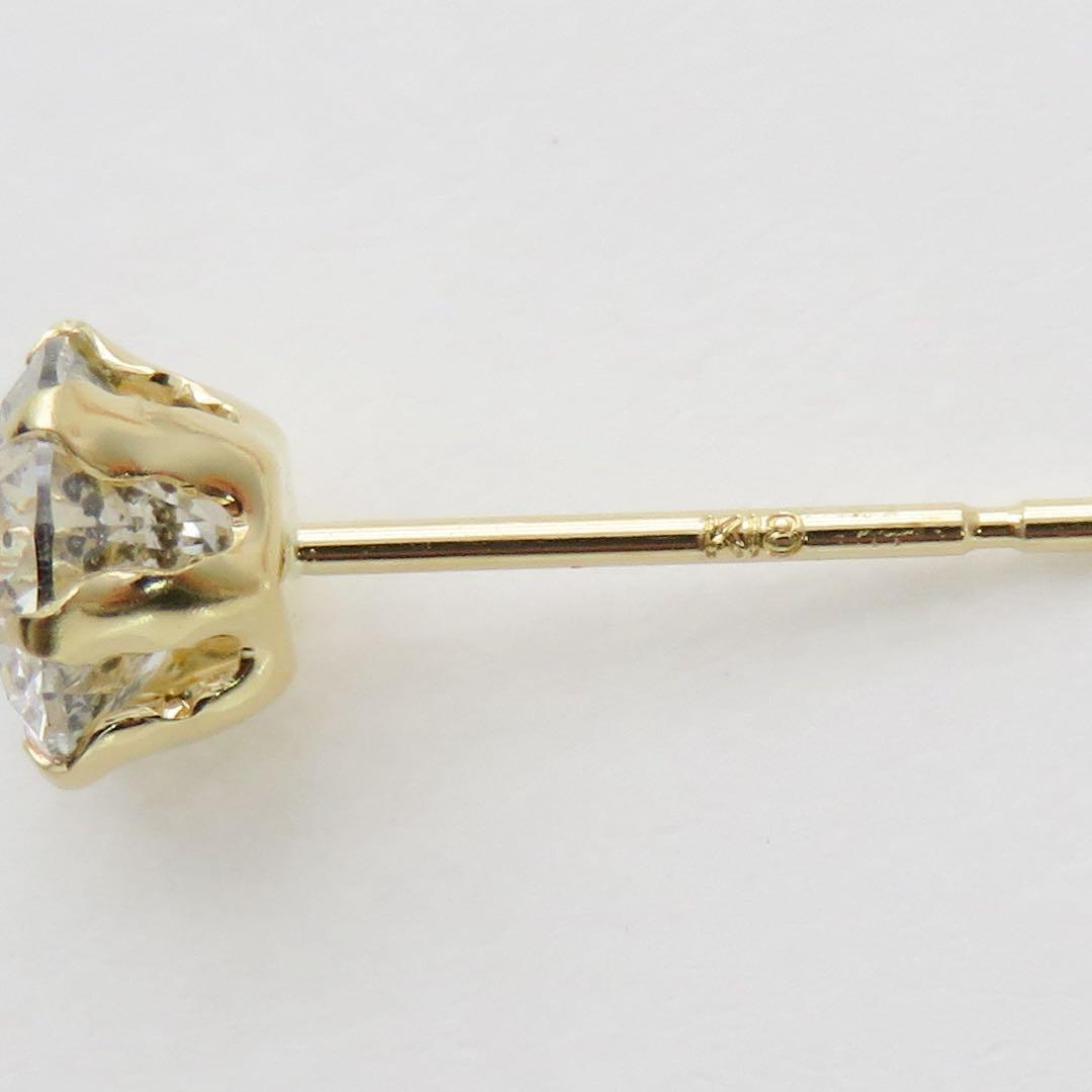 ふ*わ様 K18YG ダイヤモンド 0.498ct（刻印0.5）片耳ピアス　ソ付