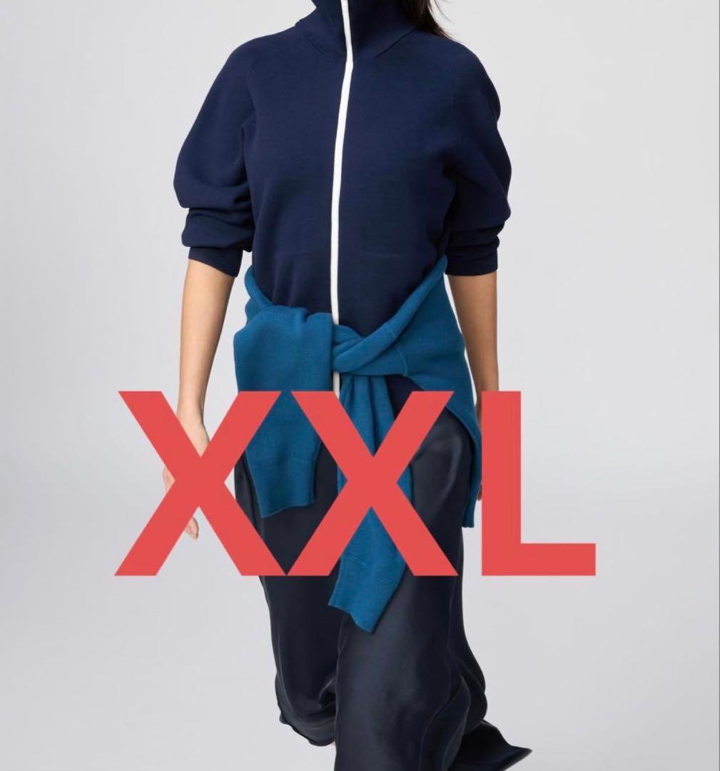 y*o様 ユニクロC　ミラノリブフルジップカーディガン XXL ネイビー