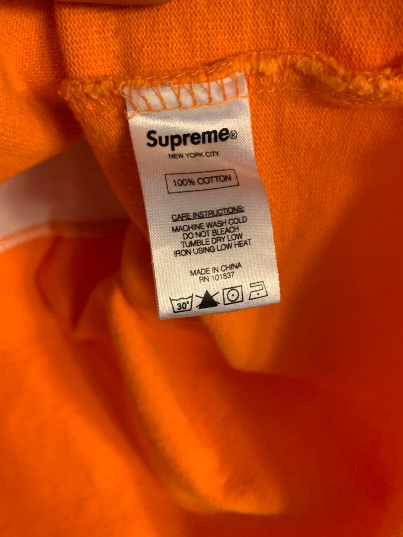 クウォーター　supreme シュプリーム　ラガーシャツ　オレンジ