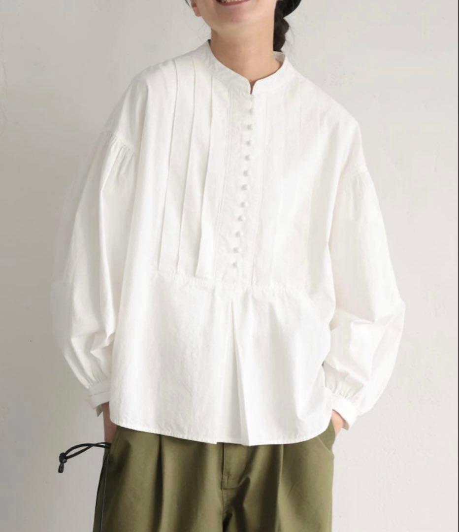 ソウルベリーブラウス　私のくるみ釦ブラウス　ホワイト　Ｍ