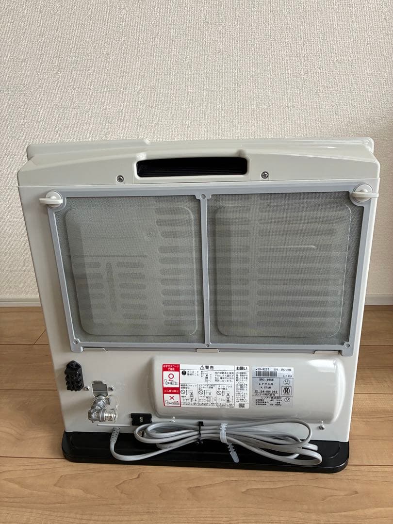 【美品】リンナイ ガスファンヒーター SRC-365E LPガス用 ホース付