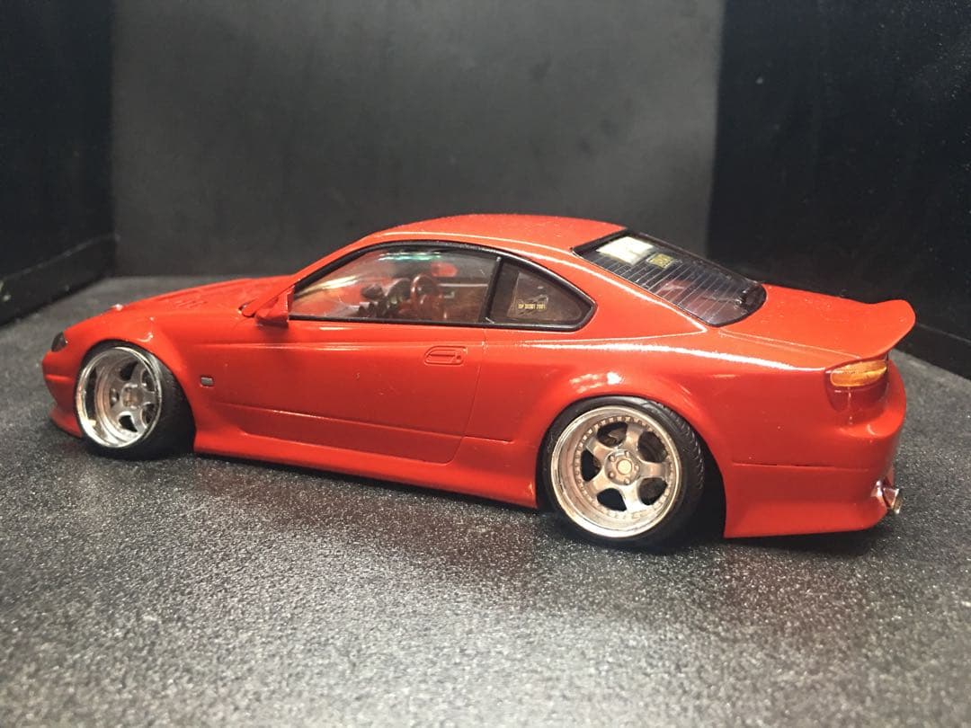 旧車プラモデル完成品1／２４アオシマs15シルビア