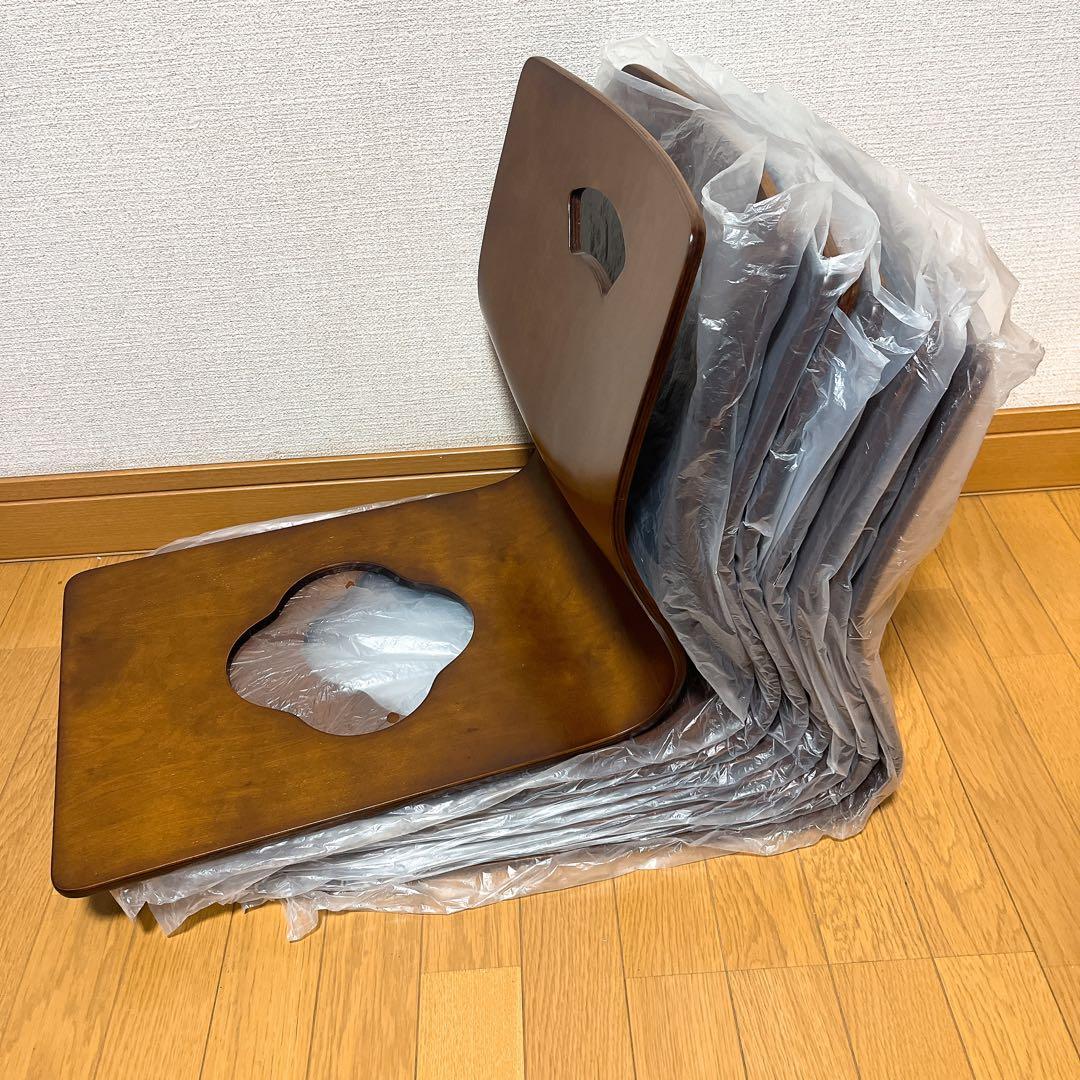 新品未使用 光製作所 HIKARI 座椅子 8脚セット 木製 曲木 和家具 ②