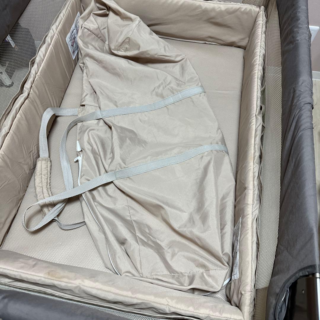 Aprica ココネルエアー ベビーベッド ブラウン 折りたたみ