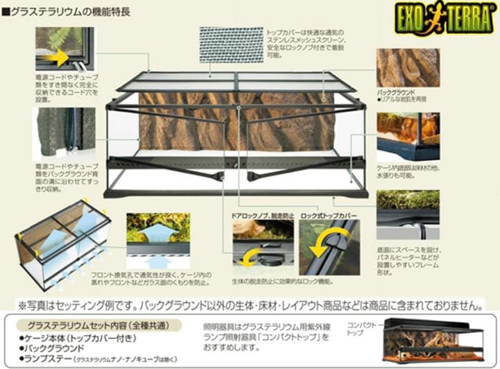 【お買い得】グラステラリウム4560爬虫類飼育ケージ新品