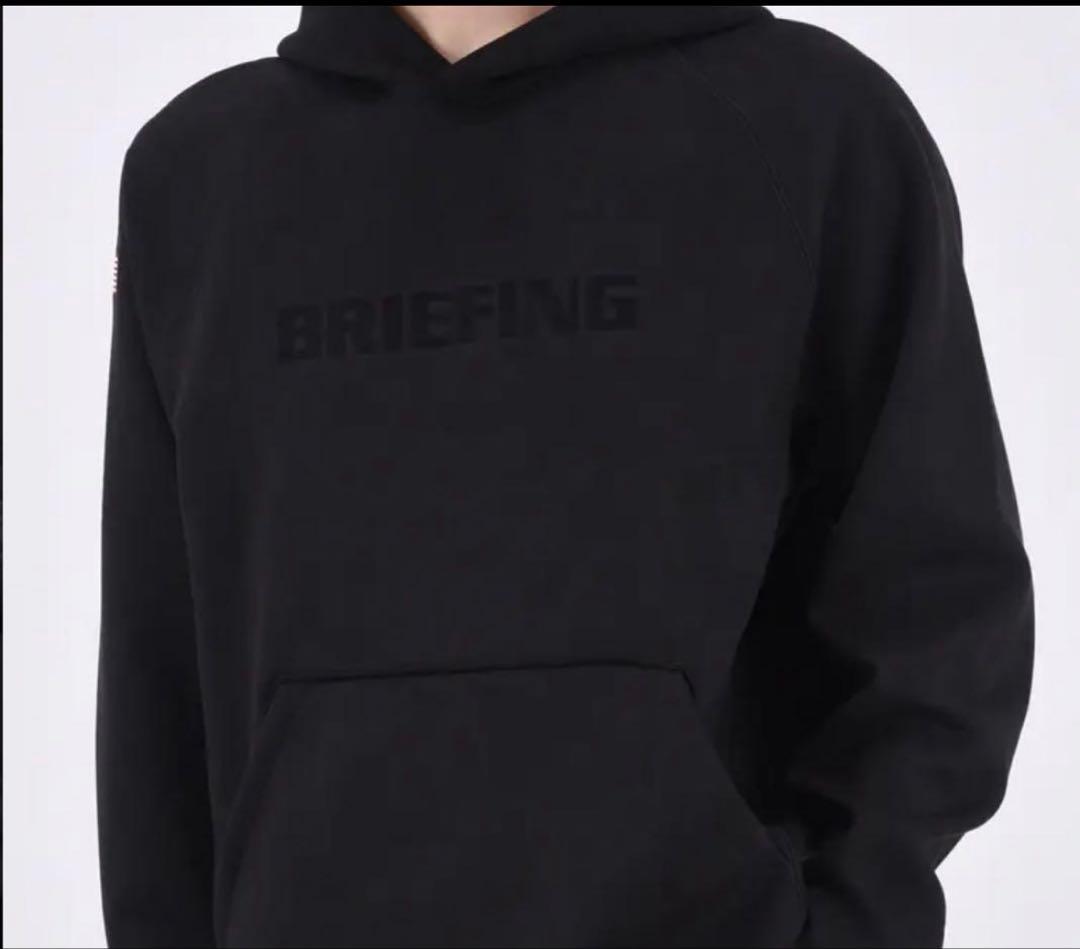 BRIEFING ブラック スエード調パーカー