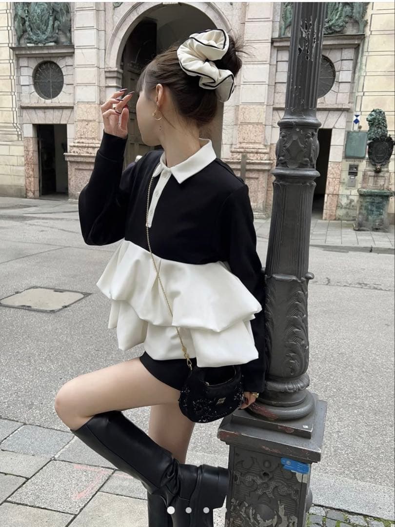 【新品タグ付き】THE TOE Hydra Peplum tops S サイズ