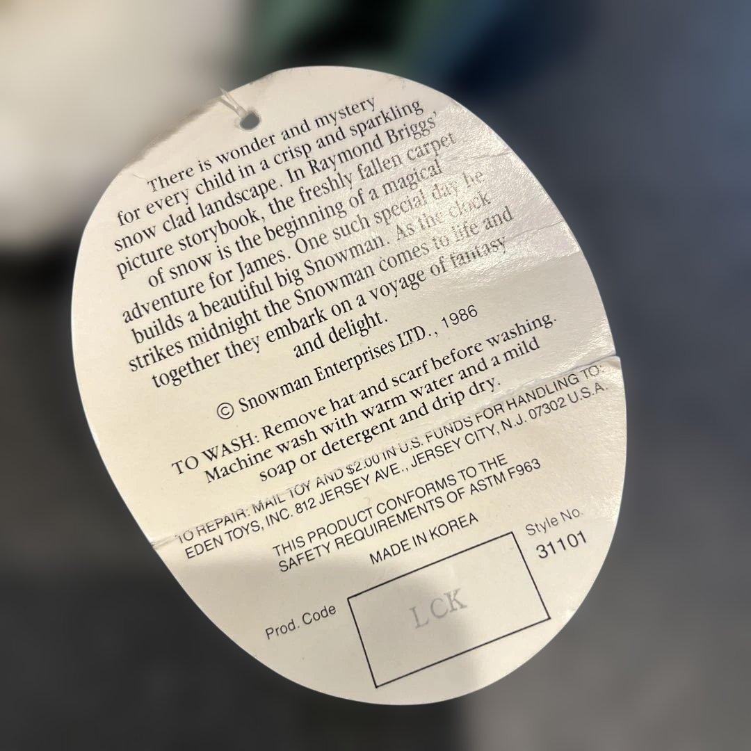 The man ぬいぐるみ　スノーマン　エデン社