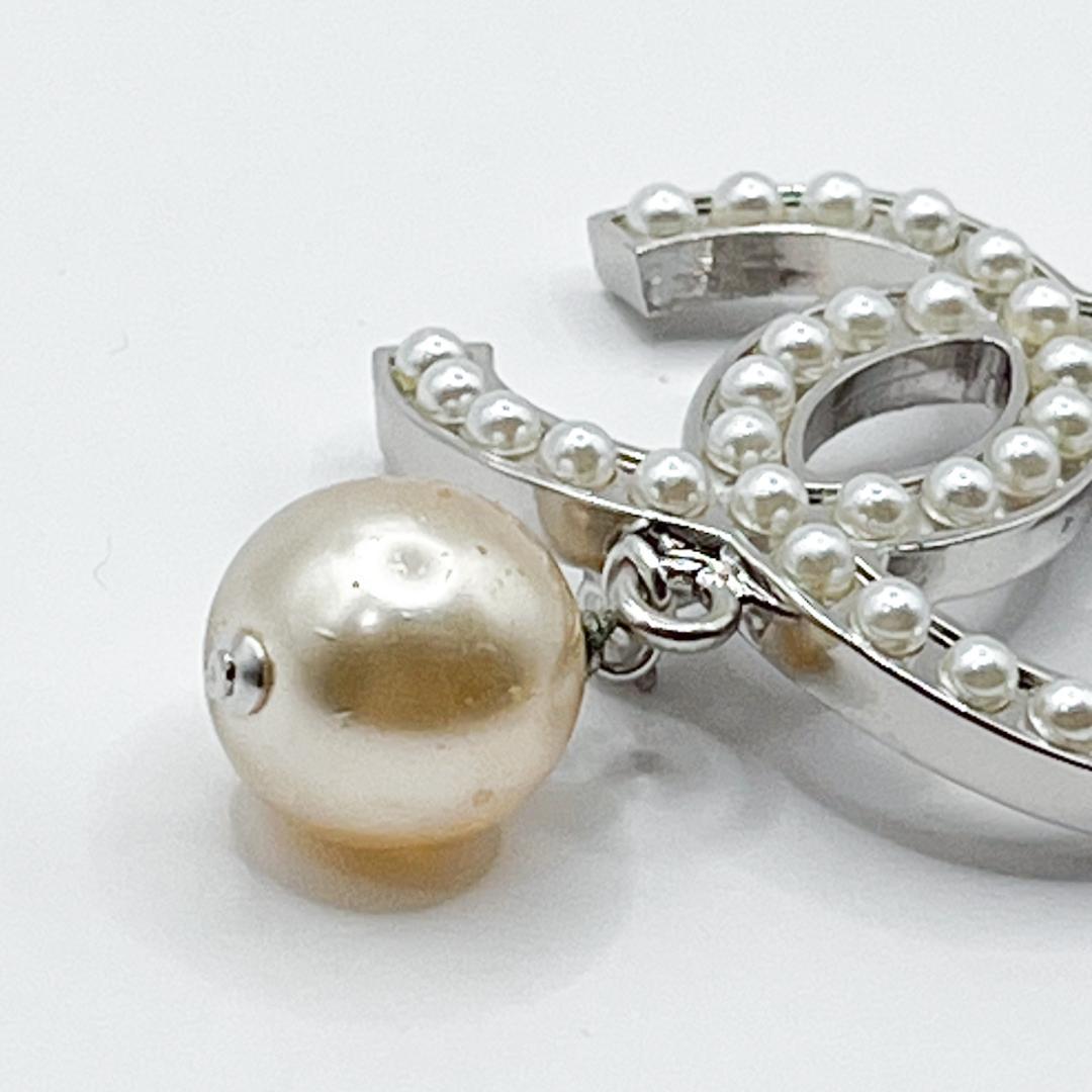 美品★シャネル ブローチ パール シルバー ヴィンテージ ココマーク 06 V