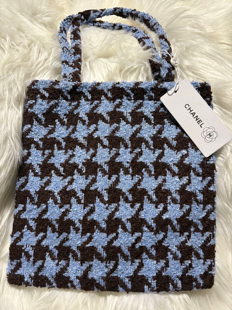 y*a様 シャネル CHANEL 千鳥 ブルー スパンコール トートバッグ／#0