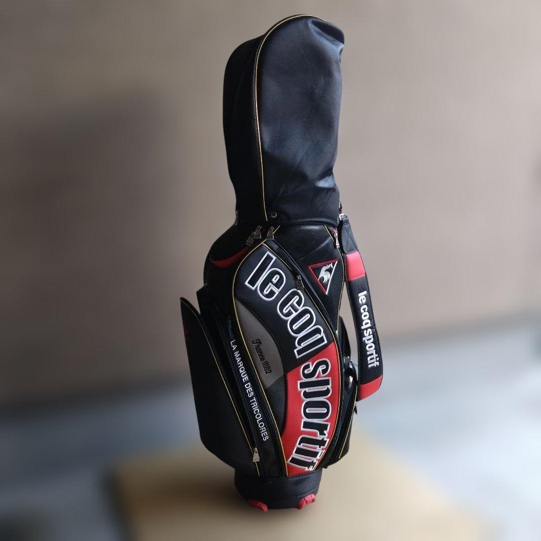 le coq sportif キャディバッグ ブラック/レッド