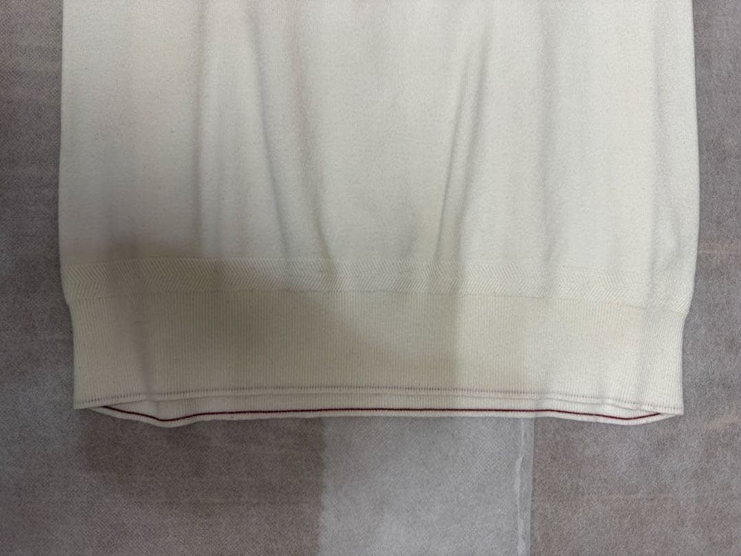 BRIEFINGブリーフィングニットセーターグレー×白バイカラーMサイズ