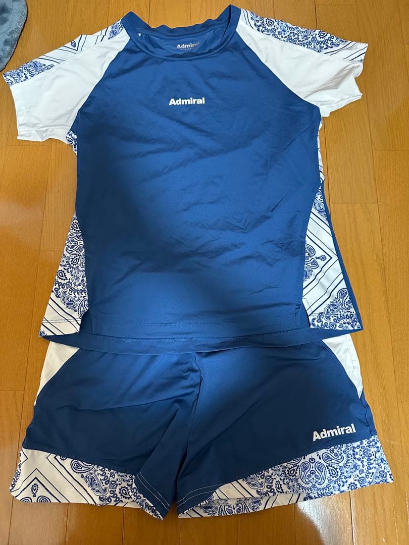 Admiralウェア バンダナ柄Tシャツ 青 3点セット