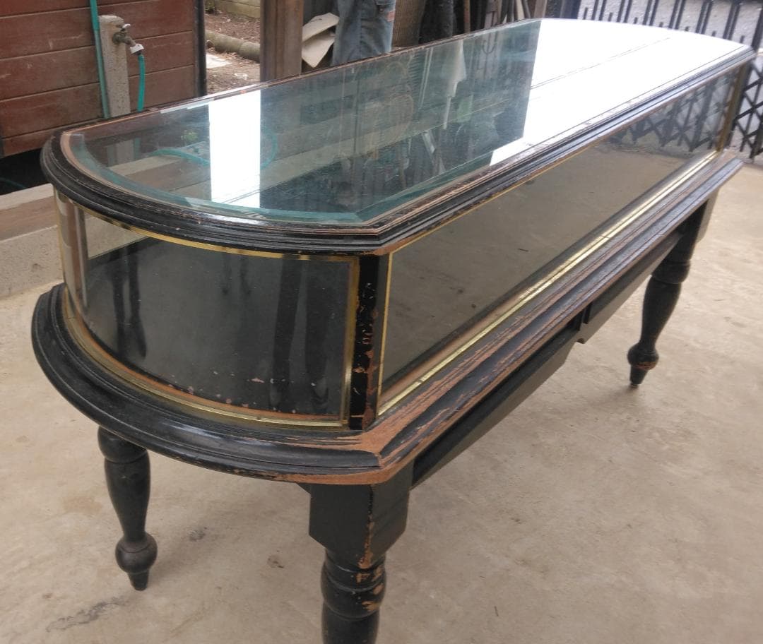 ■昭和レトロ　洋風ガラスショーケース　　アンティーク建具　レストア好適品 ■