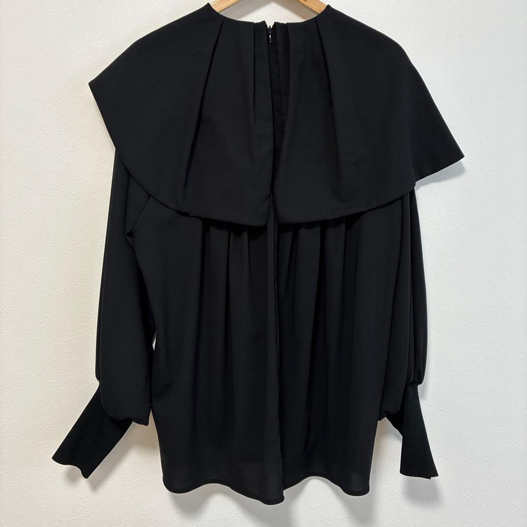 [ENFOLDエンフォルド］WAVE COLLAR PULLOVER 黒