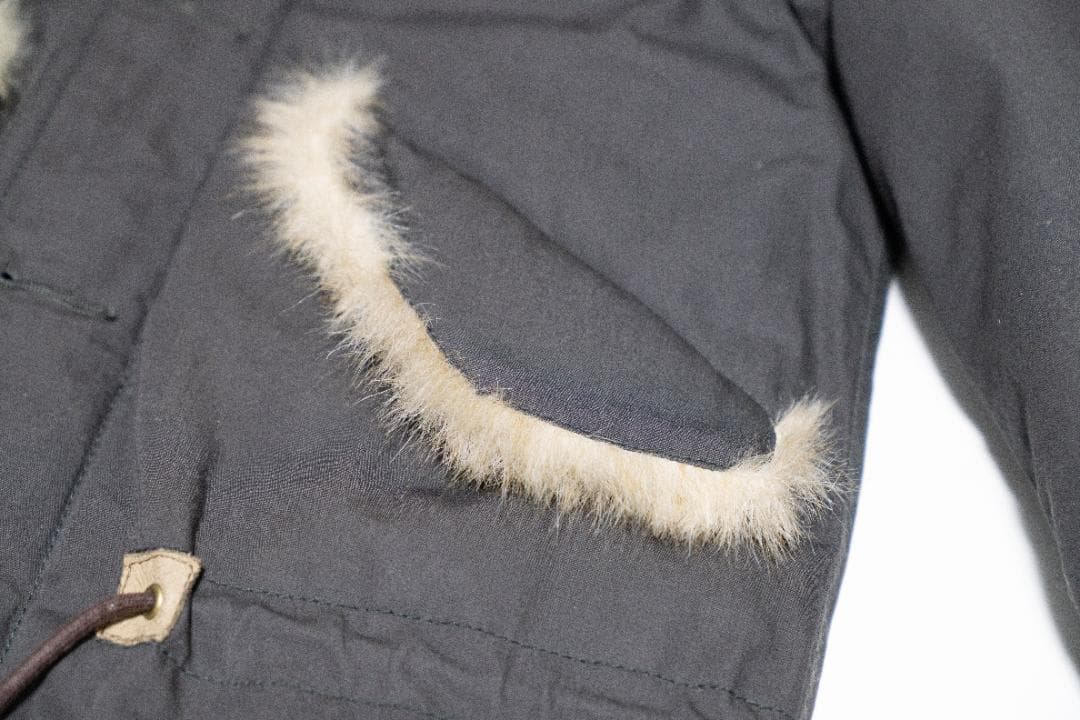 フルカウント モッズコート ファー付き ダークグレー