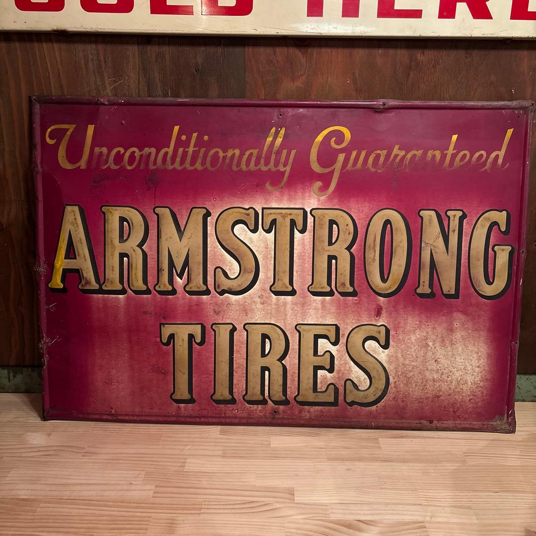 ケ*ン様 ARMSTRONG TIRES アンティークサイン