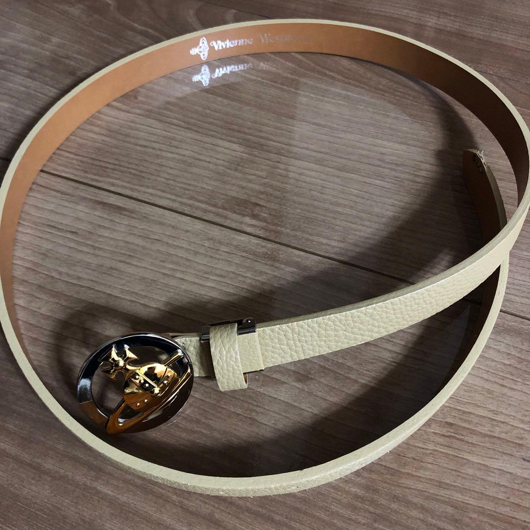 Vivienne Westwood レザーベルト（ベージュ）