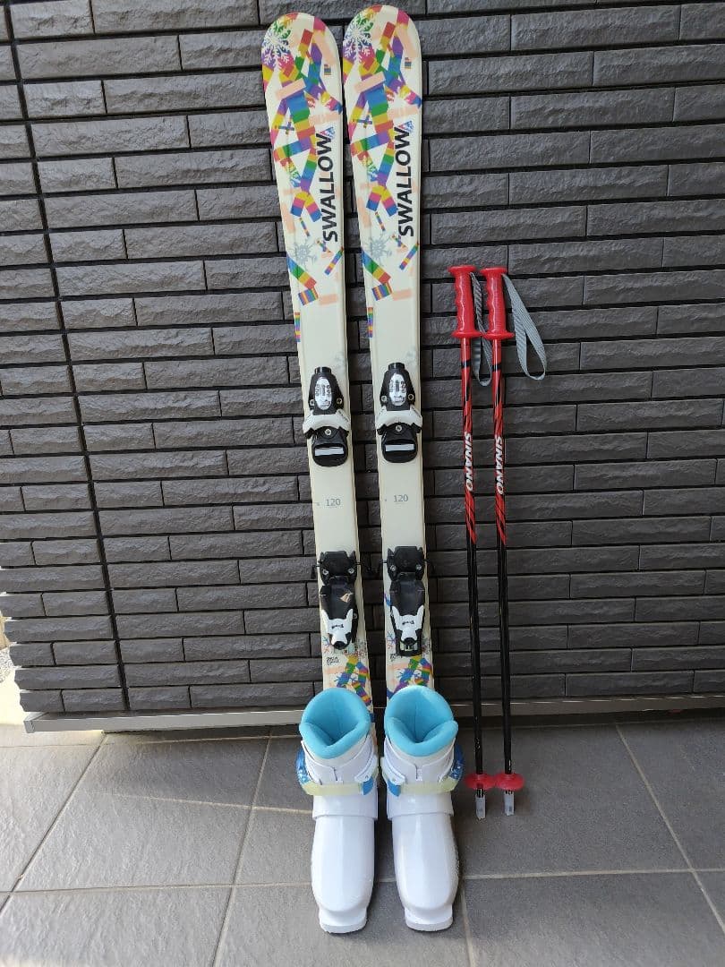 ■SWALLOW■子供用スキーセット■120cm/20.0cm■スキーケース付