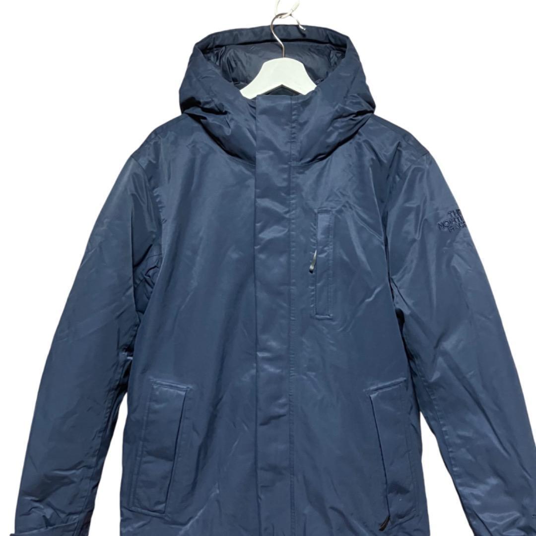 ノースフェイス ロングダウンコート ホワイトレーベル ネイビー