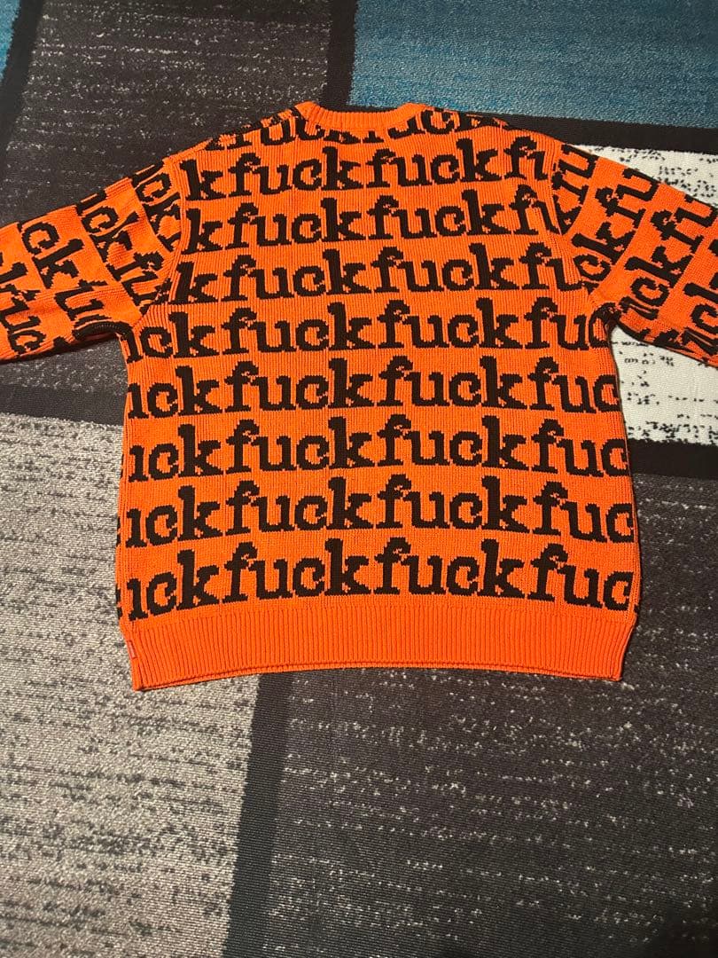 トップス supreme fuck knit sweater