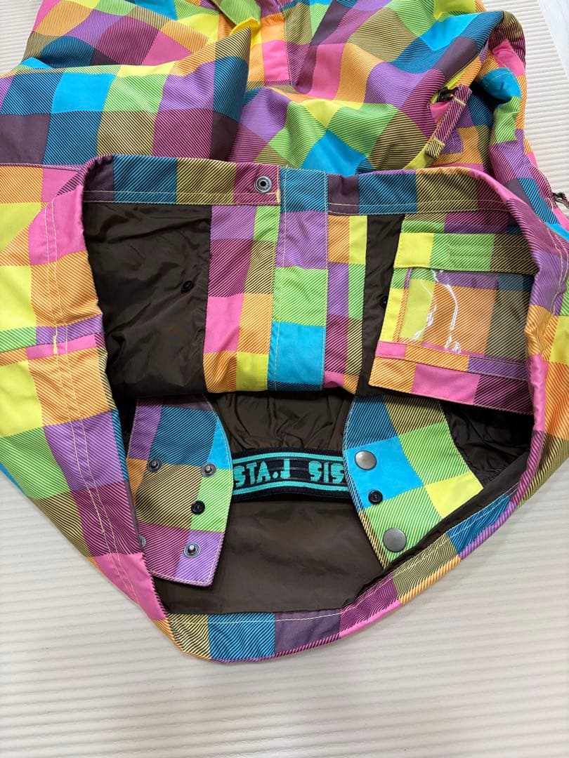 Sista.J マルチカラー チェック柄 スノーボードウェア