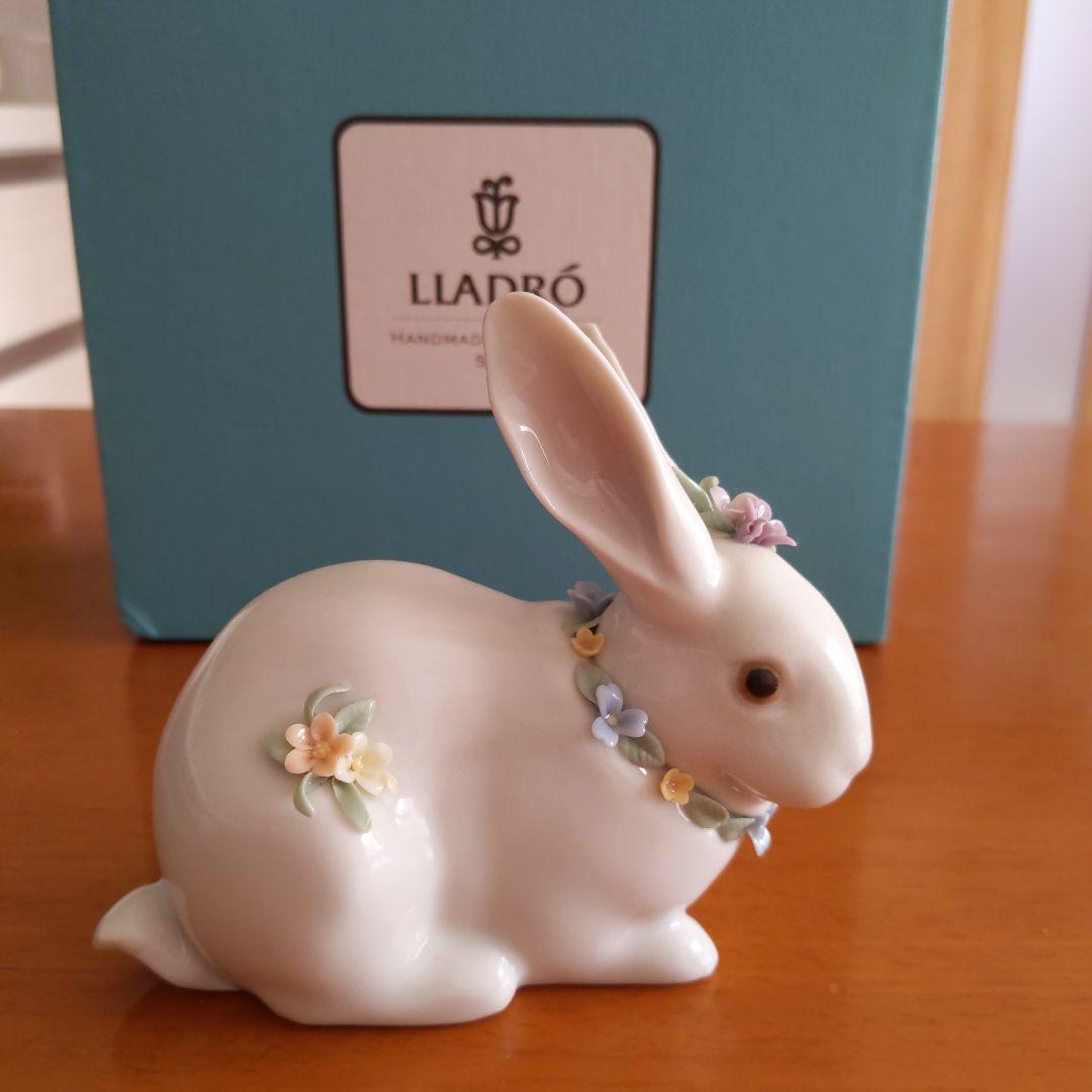 Lladro ウサギのポーセリン置物 約10cm
