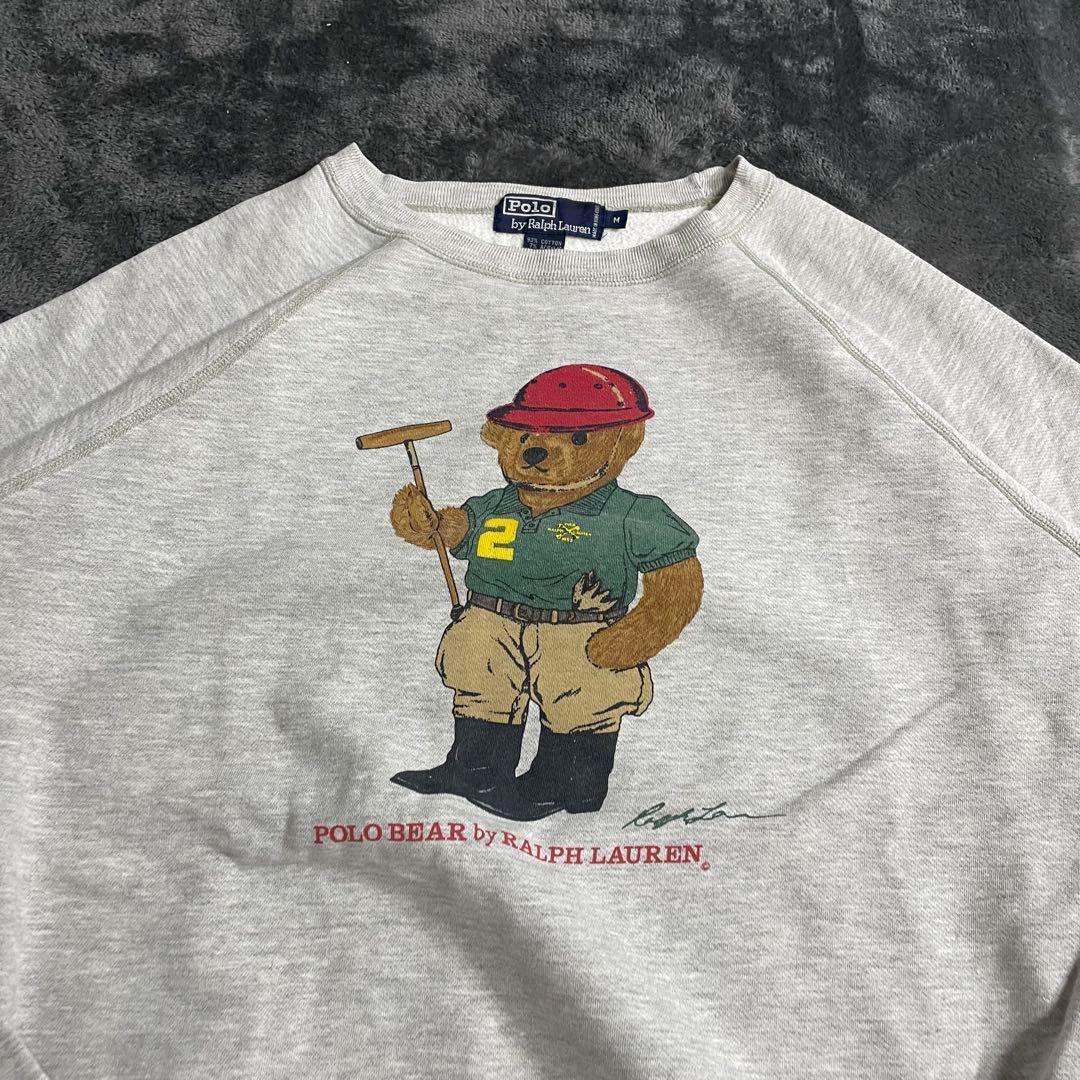 90s POLO by Ralph Lauren ラグランスウェット　ポロベアー