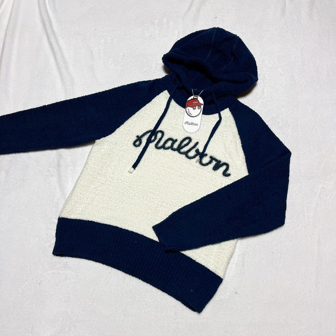 新品　マルボン　Malbon Golf　ゴルフ　フード付トップス　Ｌ　レディース