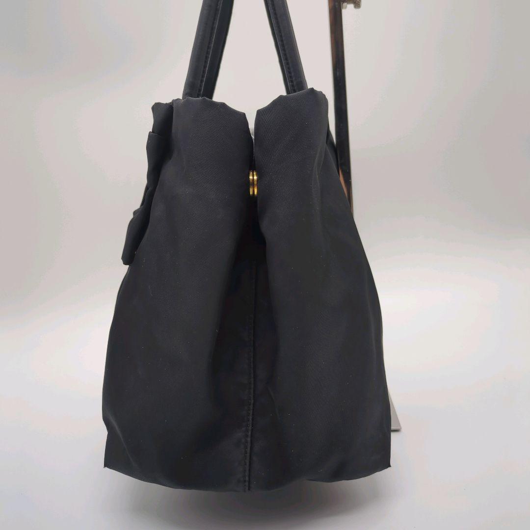 【人気モデル・美品】プラダ☆ハンドバッグ ナイロン テスート リボン ブラック