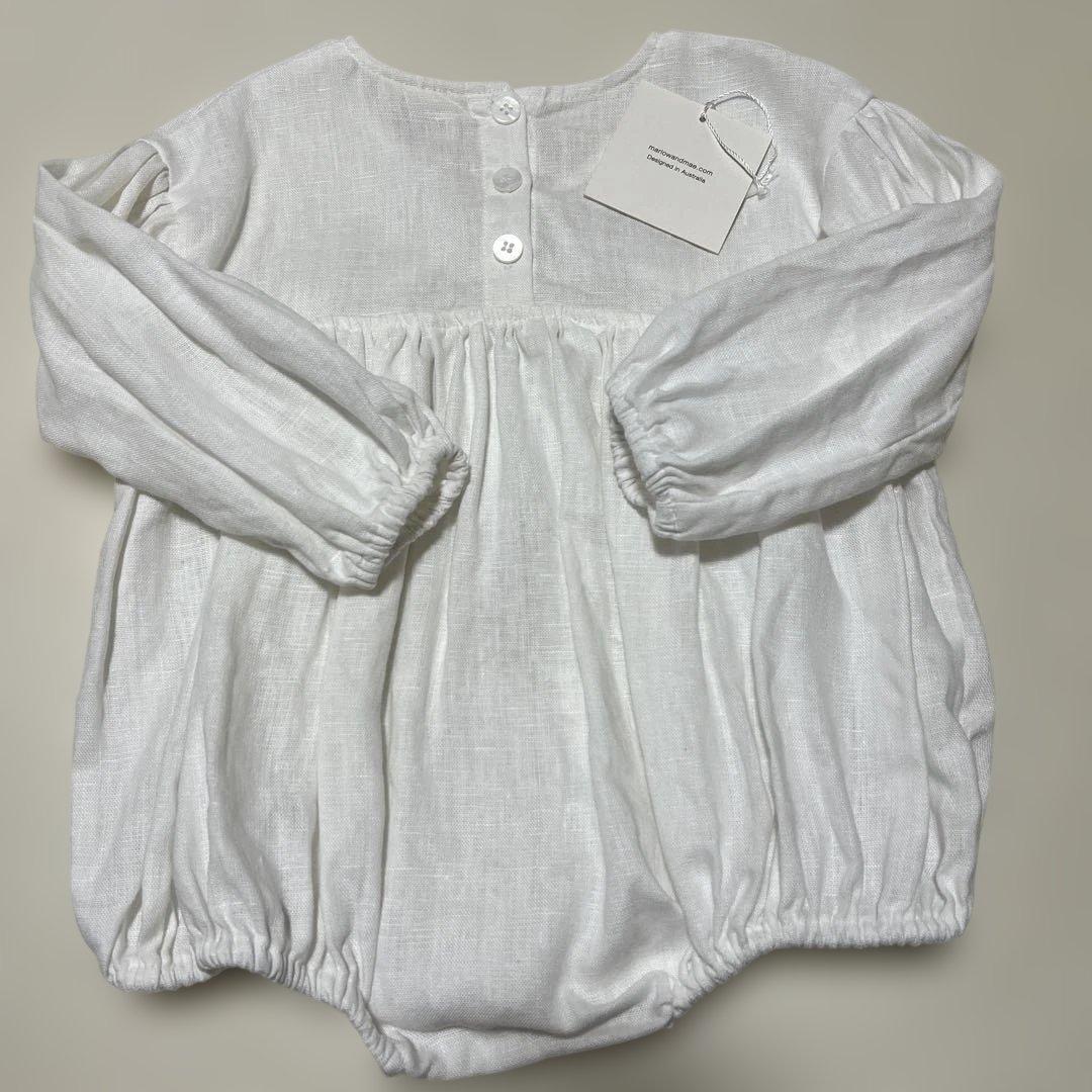 marlow and mae ジアロンパース ホワイト 1y