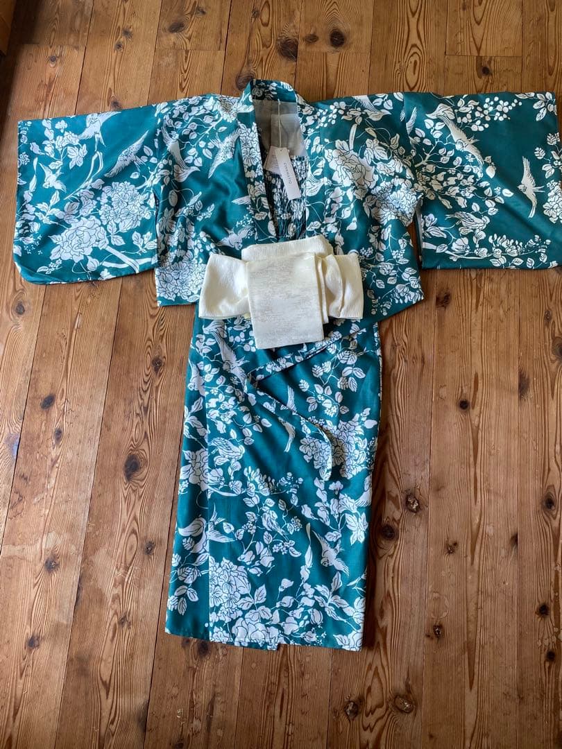 元鈴木さん　Cinematiq 2wayセパレート浴衣　L〜LL グリーン