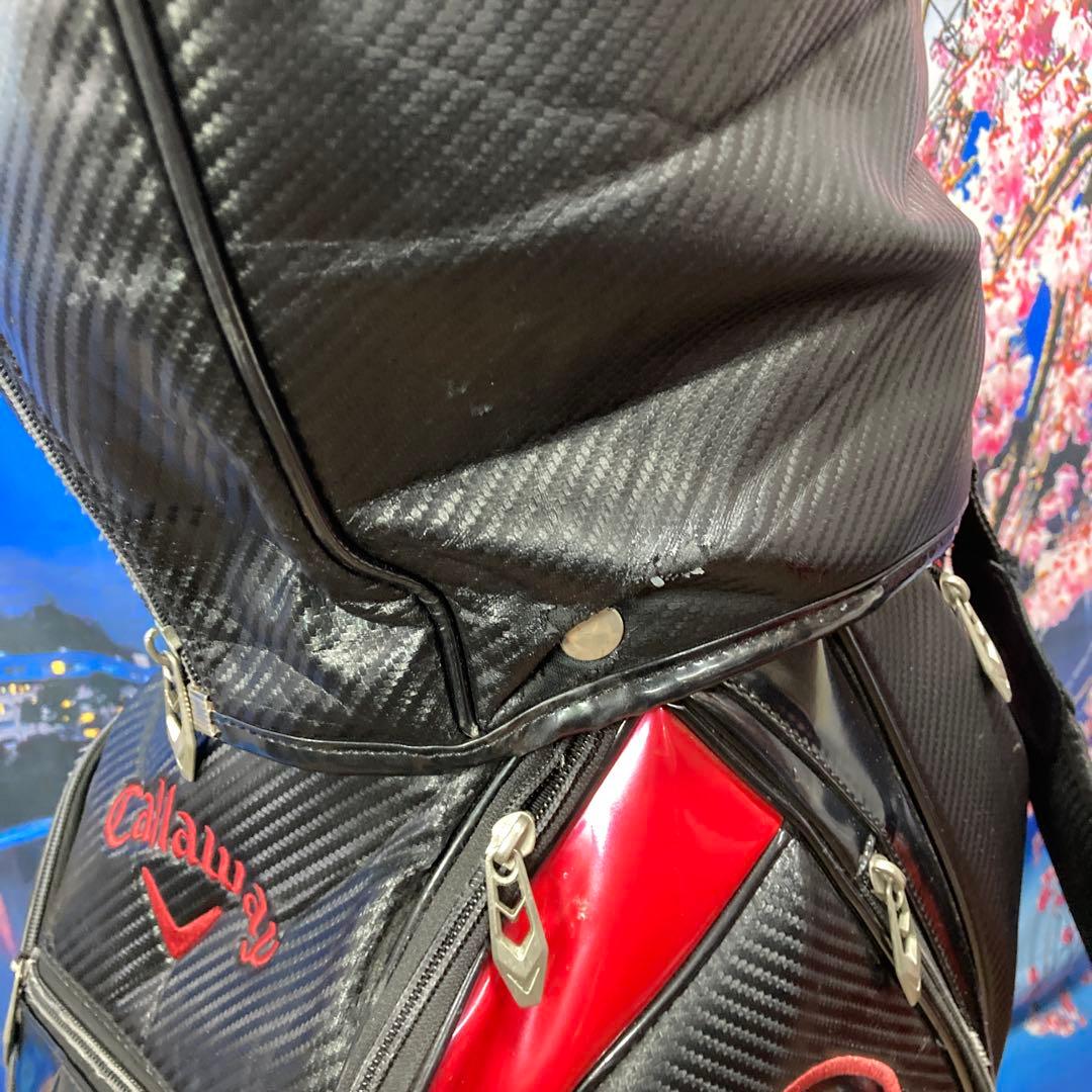 寶BU-1104 callaway キャディバッグ ブラック人気の赤黒