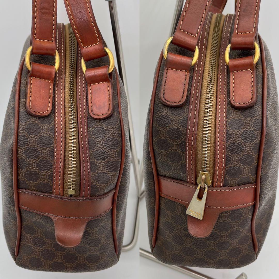 CELINE ハンドバッグ 手提げ マカダム柄 トリオンフ ロゴ入り PVC