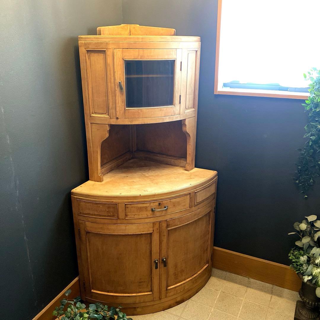 アンティーク家具　コーナー家具　水屋家具