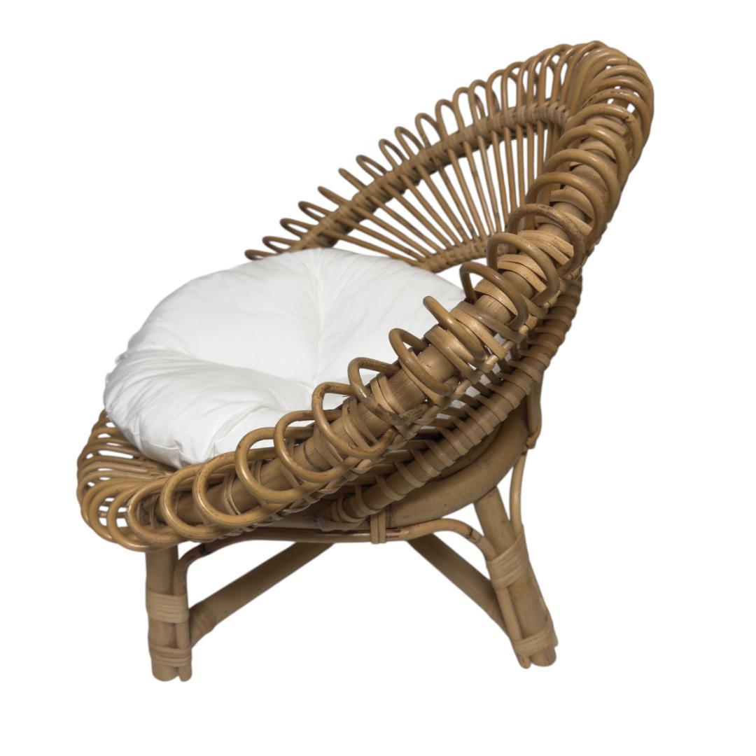 オルネコ・クッション付きラタンチェア