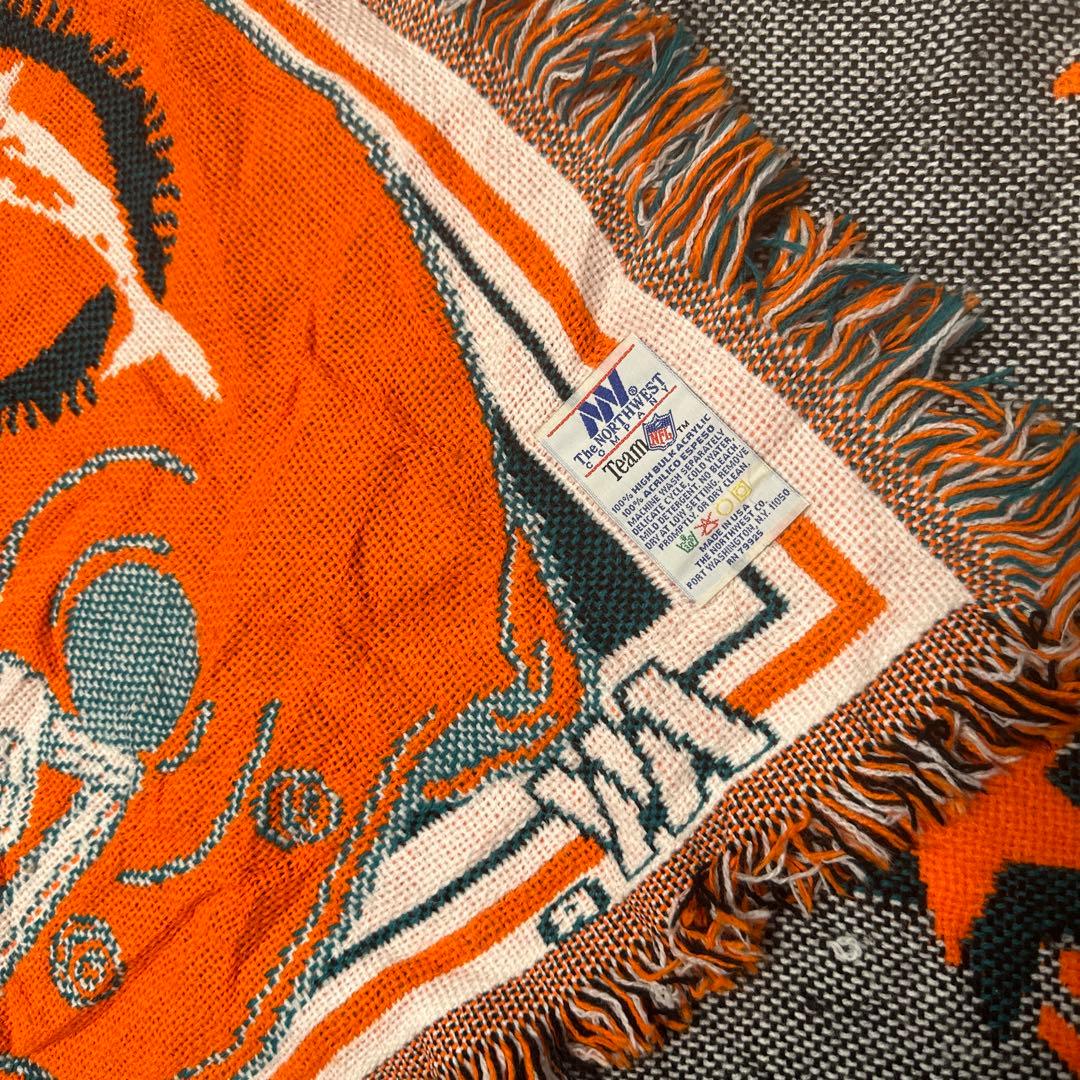 vintage ラグ カーペット スーパーボウル　ドルフィンズ　カレッジ