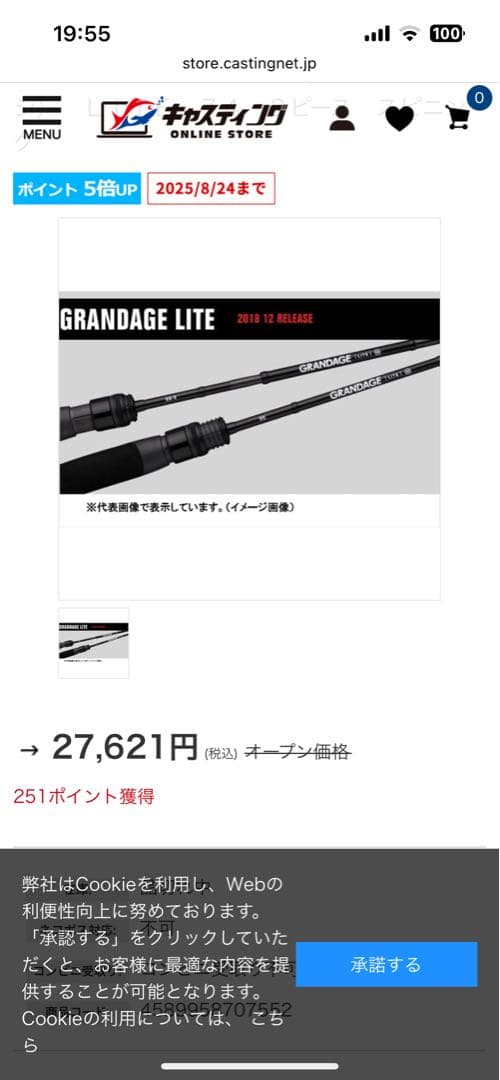 ロッド APIA GRANDAGE LITE 74