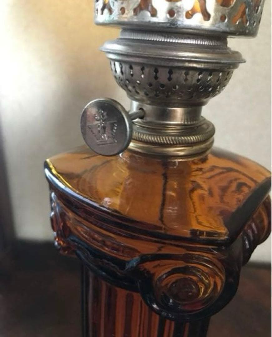 美品　北一ガラス　ランプ　ヴィンテージ　オイルランプ　アルコールランプ