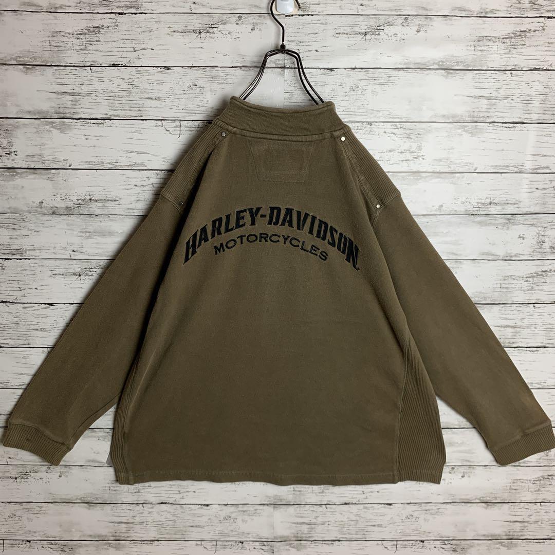 【激レア‼︎】ハーレーダビッドソン◎XL ハーフジップ スウェット C655