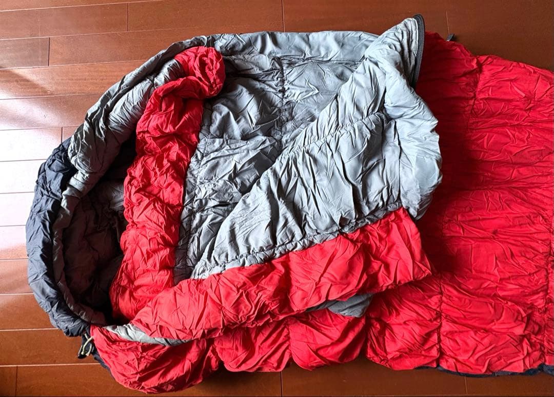 モンベル バローバッグ ＃0寝袋 左ジッパー サンライズレッド