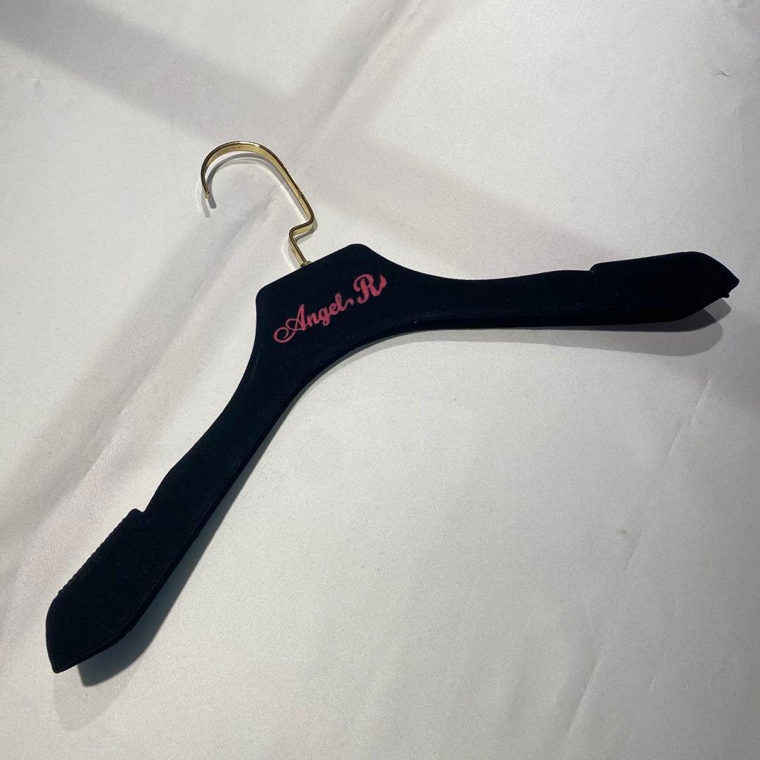 AngelR　ベルベットハンガー　ドレスハンガー　衣装掛け　20個セット　黒×金