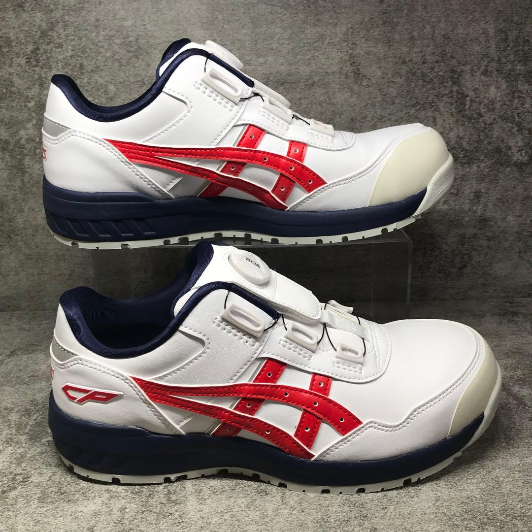 【未使用】asics BOA 安全靴 1273A029 26㎝ 白/紺/赤