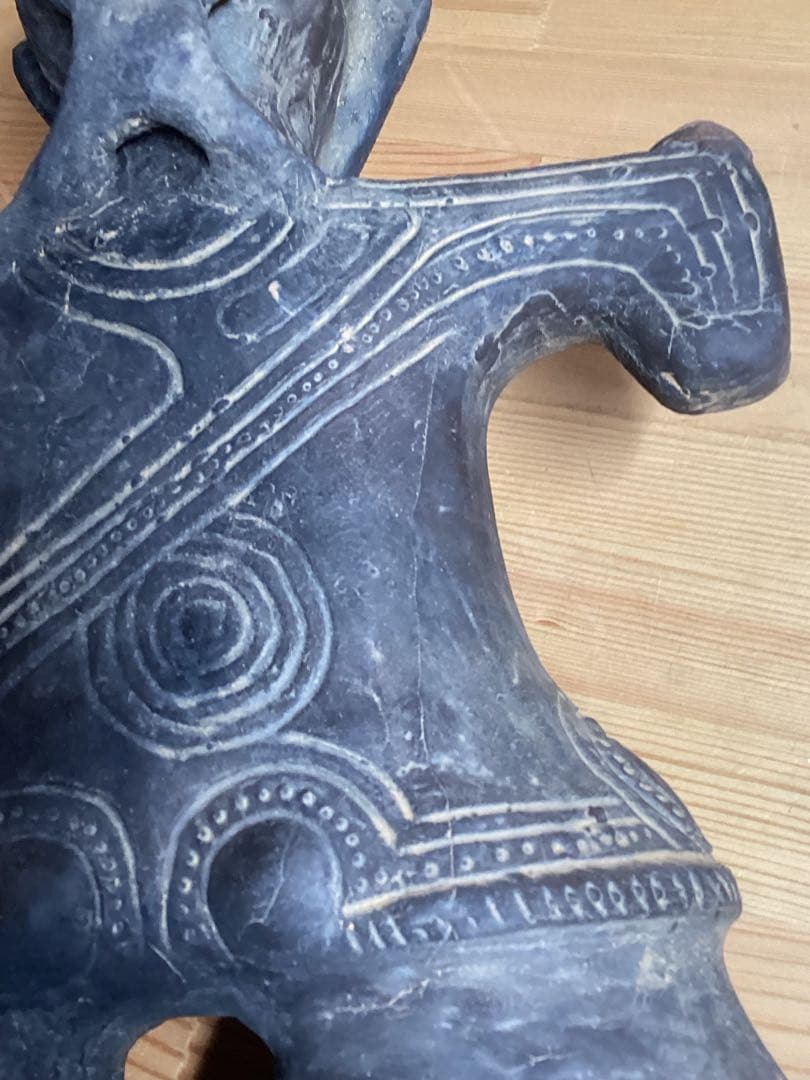 仮面土偶特大　長野県中ツ原縄文弥生古墳複製品高さ約32cm×幅約20cm