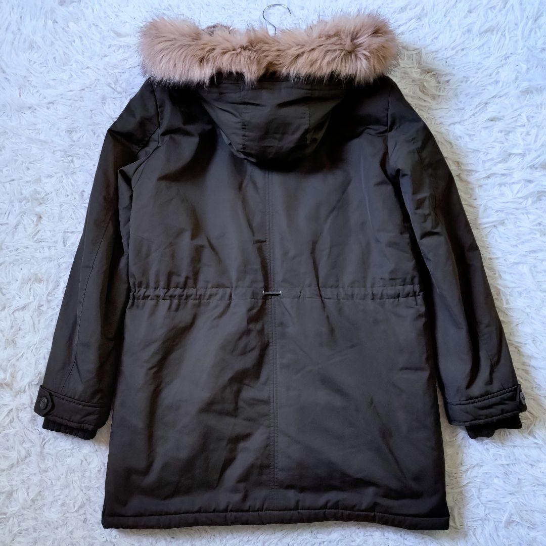 ZARA　フーデットファーコート　裏ボアレオパード　大きいサイズ　XL相当　美品