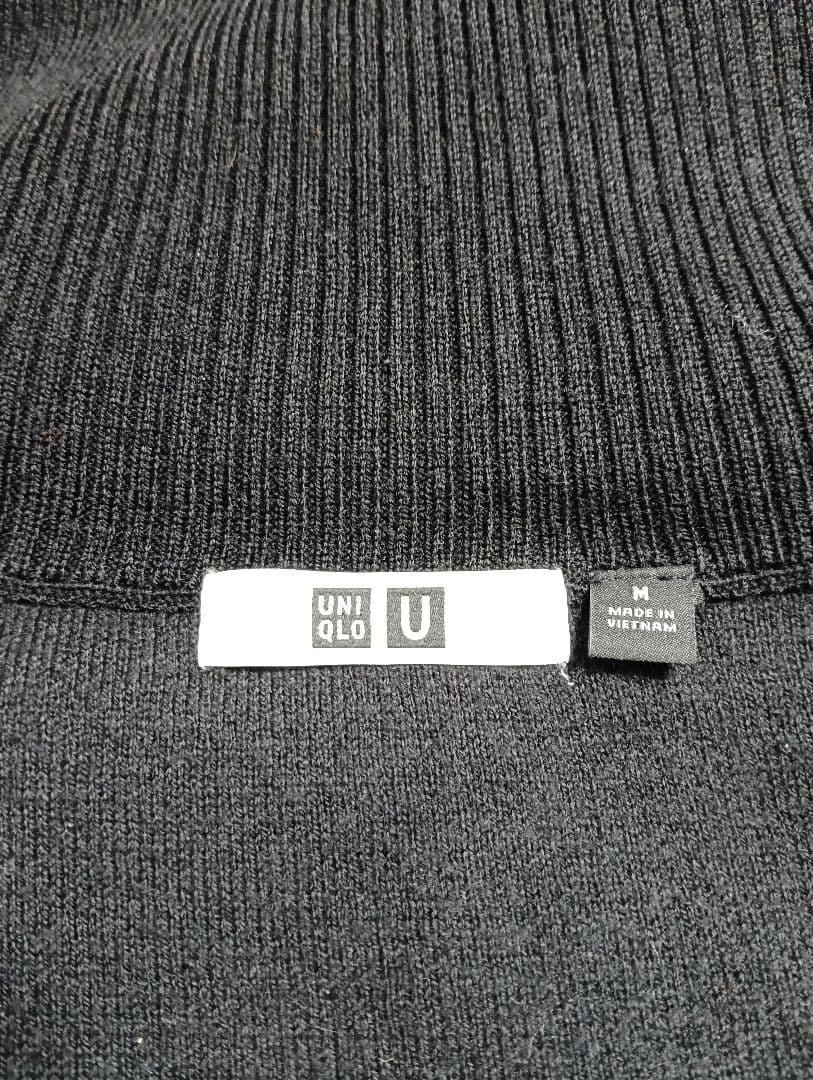 ユニクロU 25AW ダブルフェイスフルジップジャケット ブラック