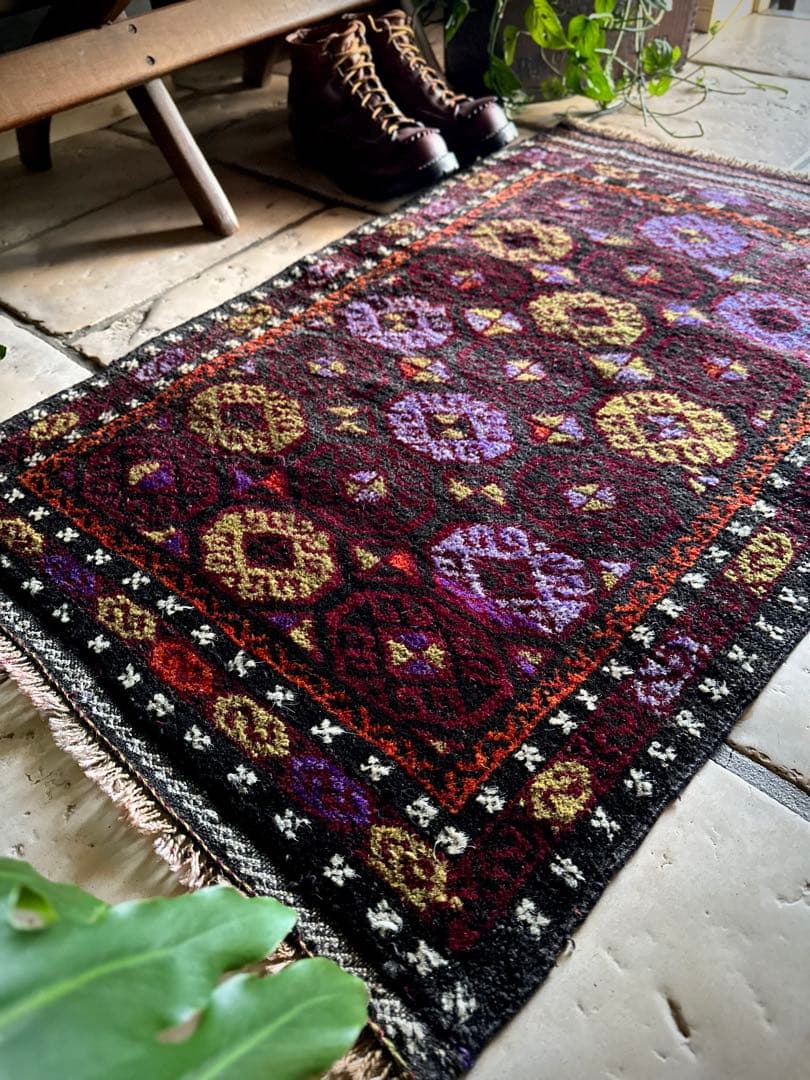 トライバルラグ　ヴィンテージラグ　バルーチ族　アフガンラグ　プリミティブアート