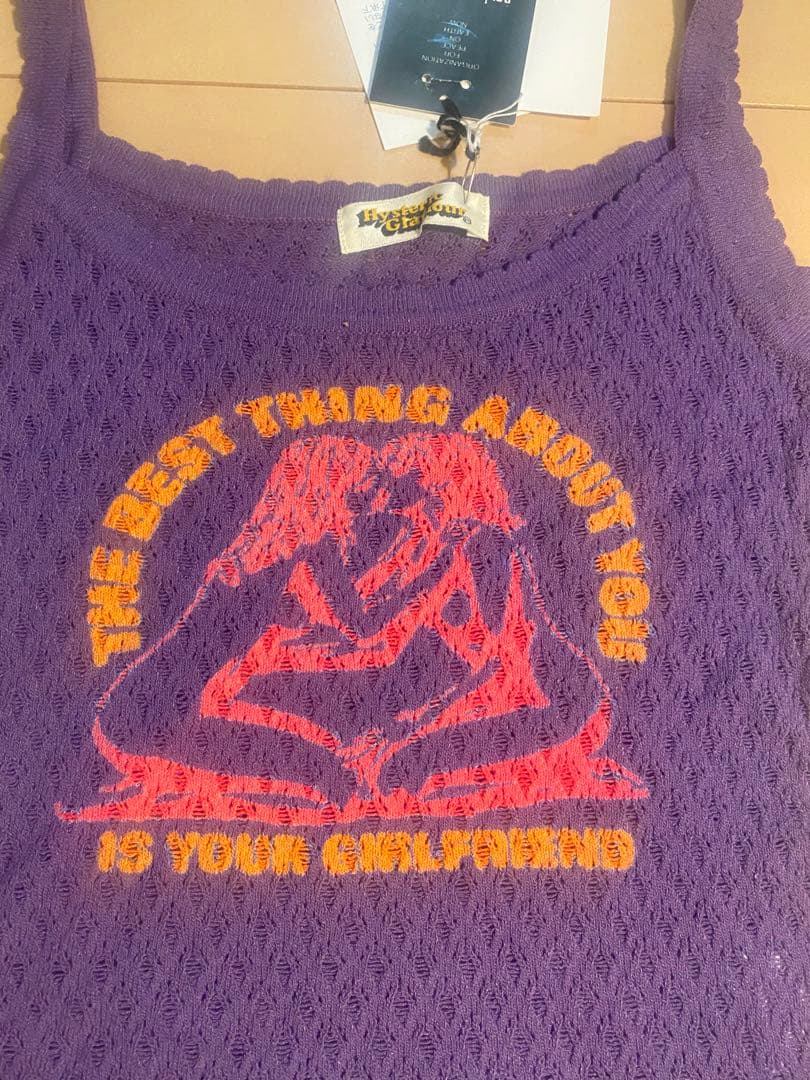 新品　初期　ヒステリックグラマー '90 ネオン柄　ロゴ　キャミソール　Y2K