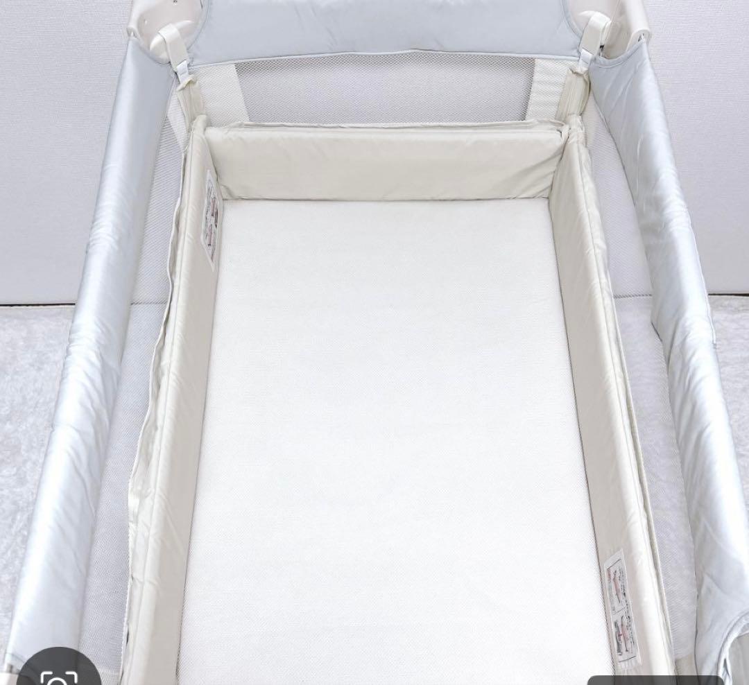 藍　ココネルエアー ベビーベッド ホワイト